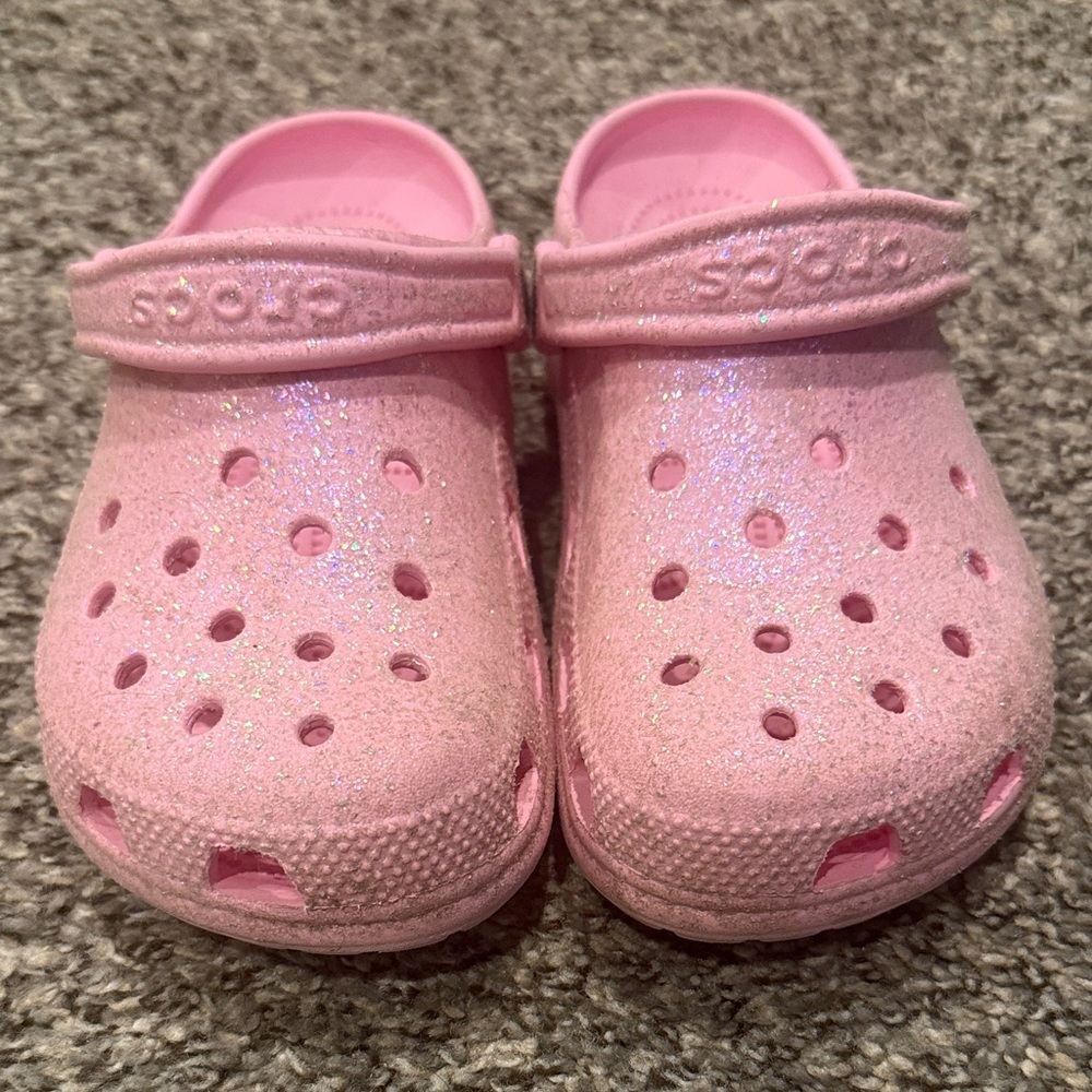 CROCS Kids Sparkly Pink Clogs